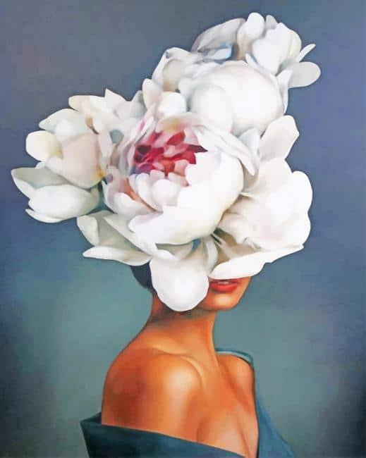 Woman Flowers Head - Art Paint By Numbers - Paint by numbers for adult